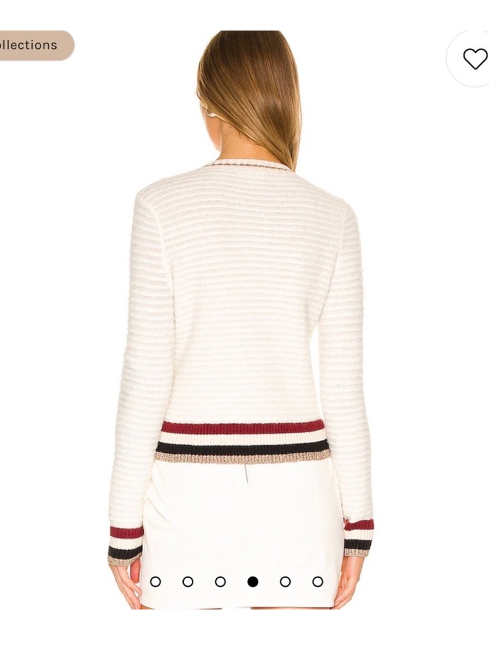 L’Agence Archer Wool Gold Button Cardigan - Picture 2 of 7